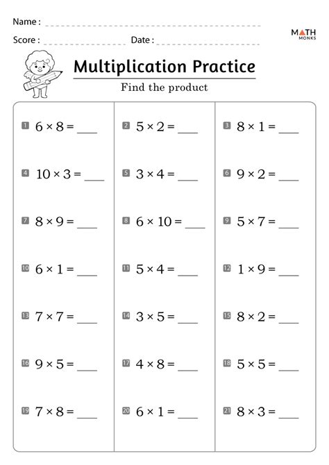 worksheet math grade 3 multiplication|Iba pa.